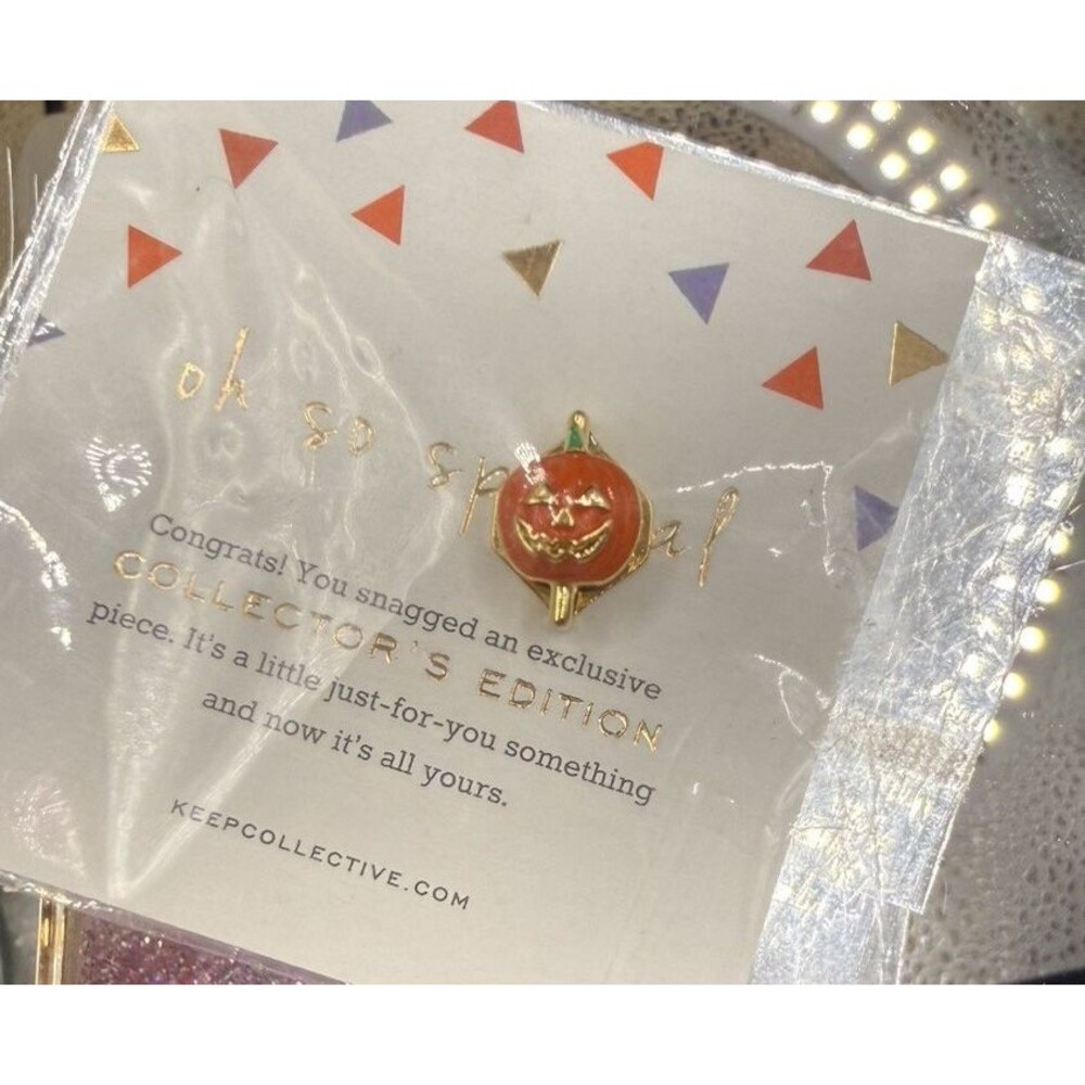 Keep Collective silver pumpkin Jack-o-Lantern Collector's edition NIP